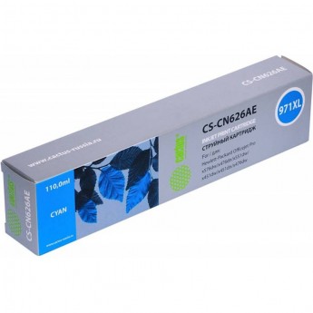 Струйный картридж CACTUS CS-CN626AE (HP 971XL) для HP OfficeJet X451 Pro 400 series, X451dn Pro, X451dw Pro, X476 Pro 400 series, X476dn Pro, X476dw Pro, X551 Pro 500 series, X551dw Pro, увеличенной емкости, голубой, 110 мл Струйный картридж CACTUS CS-CN626AE (HP 971XL) для HP OfficeJet X451 Pro 400 series, X451dn Pro, X451dw Pro, X476 Pro 400 series, X476dn Pro, X476dw Pro, X551 Pro 500 series, X551dw Pro, увеличенной емкости, голубой, 110 мл