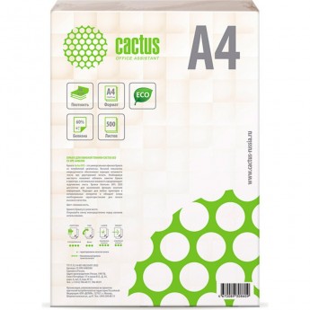 Бумага CACTUS ECO CS-OPE-A480500, формат A4, 80г/м2, офисная, слоновая кость Бумага CACTUS ECO CS-OPE-A480500, формат A4, 80г/м2, офисная, слоновая кость