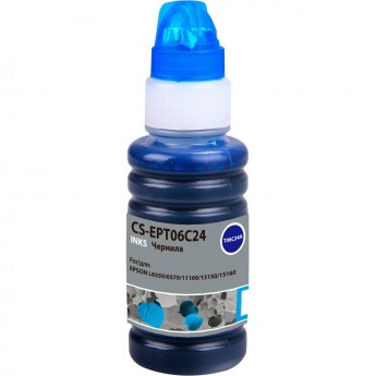 Чернила CACTUS CS-EPT06C24 №112 для Epson L6550, 6570, 11160, 15150, 15160, голубой, 70 мл Чернила CACTUS CS-EPT06C24 №112 для Epson L6550, 6570, 11160, 15150, 15160, голубой, 70 мл