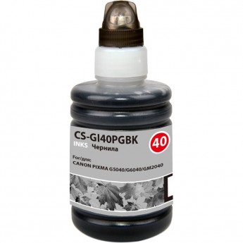 Чернила CACTUS CS-GI40PGBK для Canon Pixma G5040, G6040, GM2040, черный, 100 мл Чернила CACTUS CS-GI40PGBK для Canon Pixma G5040, G6040, GM2040, черный, 100 мл