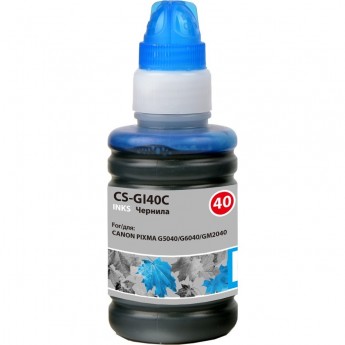 Чернила CACTUS CS-GI40C для Canon Pixma G5040, G6040, GM2040, голубой, 70 мл Чернила CACTUS CS-GI40C для Canon Pixma G5040, G6040, GM2040, голубой, 70 мл