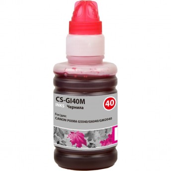 Чернила CACTUS CS-GI40M для Canon Pixma G5040, G6040, GM2040, пурпурный, 70 мл Чернила CACTUS CS-GI40M для Canon Pixma G5040, G6040, GM2040, пурпурный, 70 мл