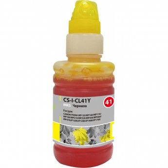 Чернила CACTUS CS-I-CL41Y для Canon PIXMA MP150, MP160, MP170, MP180, MP210, MP220, желтый, 100 мл Чернила CACTUS CS-I-CL41Y для Canon PIXMA MP150, MP160, MP170, MP180, MP210, MP220, желтый, 100 мл