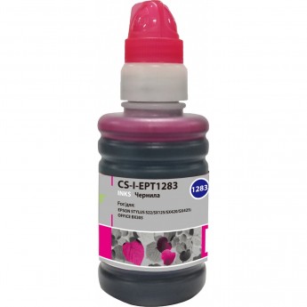 Чернила CACTUS CS-I-EPT1283 для Epson Stylus S22, SX125, SX420, SX425; Office BX305, пурпурный, 100 мл Чернила CACTUS CS-I-EPT1283 для Epson Stylus S22, SX125, SX420, SX425; Office BX305, пурпурный, 100 мл