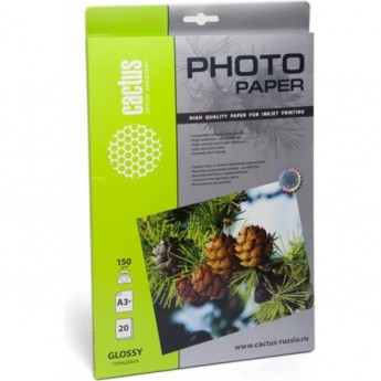 Фотобумага CACTUS CS-GA315020, формат A3+, 150г/м2, белая Фотобумага CACTUS CS-GA315020, формат A3+, 150г/м2, белая