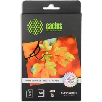 Фотобумага CACTUS Prof CS-HGA626050, формат 10x15, 260г/м2, белая Фотобумага CACTUS Prof CS-HGA626050, формат 10x15, 260г/м2, белая