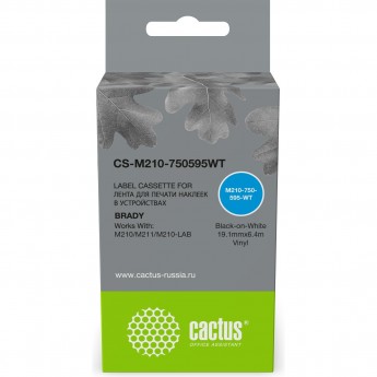 Картридж ленточный CACTUS CS-M210-750595WT (M210-750-595-WT) для Brady M210, M211, M210-LAB Картридж ленточный CACTUS CS-M210-750595WT (M210-750-595-WT) для Brady M210, M211, M210-LAB