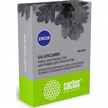 Картридж матричный CACTUS CS-ERC28BK (ERC28) черный для Epson ERC28,M2000,FUJITSU-29745,AT3000,NORAND-815,4000,4815,4820,DP815,NP815 Картридж матричный CACTUS CS-ERC28BK (ERC28) черный для Epson ERC28,M2000,FUJITSU-29745,AT3000,NORAND-815,4000,4815,4820,DP815,NP815