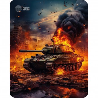 Коврик для мыши CACTUS CS-MP-D04M BURNING TANK 300x250x3мм Коврик для мыши CACTUS CS-MP-D04M BURNING TANK 300x250x3мм
