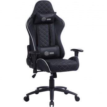 Кресло игровое CACTUS CS-CHR-030BLS цвет: черно-серебристый, обивка: эко.кожа, крестовина: металл пластик черный Кресло игровое CACTUS CS-CHR-030BLS цвет: черно-серебристый, обивка: эко.кожа, крестовина: металл пластик черный