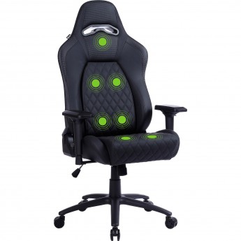 Кресло игровое CACTUS CS-CHR-130-M вибромассаж, черное с подголов. Кресло игровое CACTUS CS-CHR-130-M вибромассаж, черное с подголов.