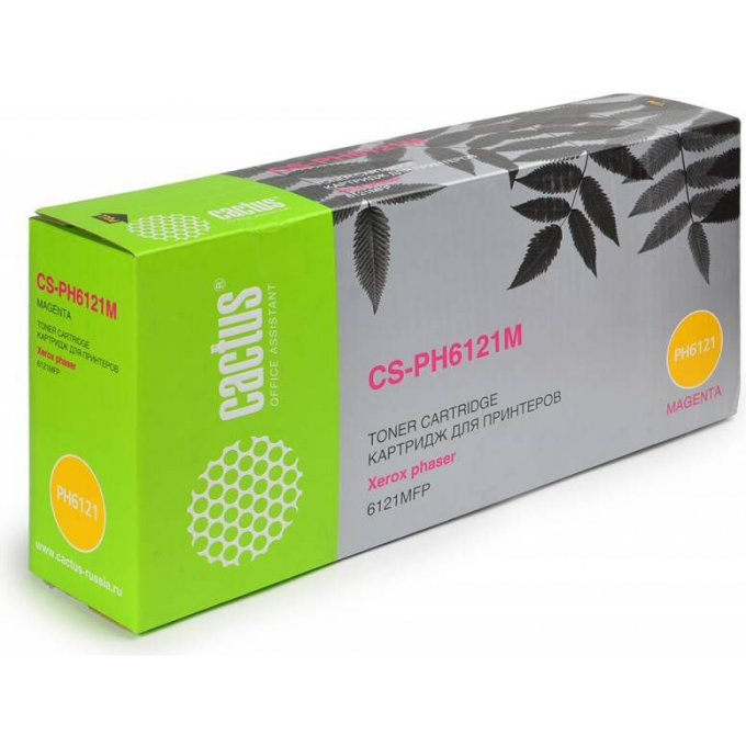 Лазерный картридж Cactus (106R01474) для Xerox Phaser 6121, 6121 MFP, 6121 MFP d, 6121MFP n, пурпурный, увеличенной емкости, 2600 стр. cs-ph6121m Лазерный картридж Cactus (106R01474) для Xerox Phaser 6121, 6121 MFP, 6121 MFP d, 6121MFP n, пурпурный, увеличенной емкости, 2600 стр. cs-ph6121m