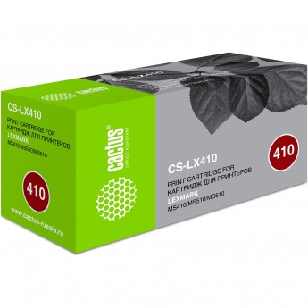 Лазерный картридж CACTUS CS-LX410 (50F0XA0) для Lexmark MS 410, 410d, 410dn, 415, 415dn, черный, 10 000 стр. Лазерный картридж CACTUS CS-LX410 (50F0XA0) для Lexmark MS 410, 410d, 410dn, 415, 415dn, черный, 10 000 стр.
