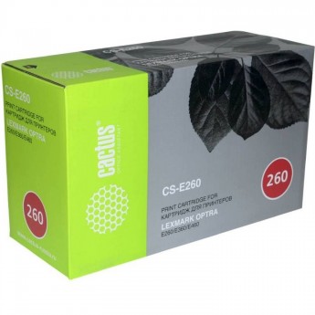 Лазерный картридж CACTUS CS-E260 (E260A21E) для Lexmark Optra E260, E260d, E260dn, E360, E360d, E360dn, E460, E460dn, E462dtn, черный, 3 500 стр. Лазерный картридж CACTUS CS-E260 (E260A21E) для Lexmark Optra E260, E260d, E260dn, E360, E360d, E360dn, E460, E460dn, E462dtn, черный, 3 500 стр.