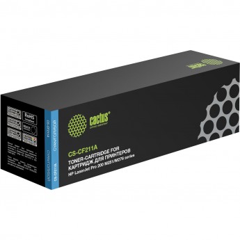 Лазерный картридж CACTUS CS-CF211A (HP 131A) для HP Color LaserJet M251, M251n, M251nw, M276, M276n, M276nw, голубой, 1 800 стр. Лазерный картридж CACTUS CS-CF211A (HP 131A) для HP Color LaserJet M251, M251n, M251nw, M276, M276n, M276nw, голубой, 1 800 стр.