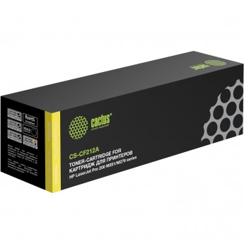 Лазерный картридж CACTUS CS-CF212A (HP 131A) для HP Color LaserJet M251, M251n, M251nw, M276, M276n, M276nw, желтый, 1 800 стр. Лазерный картридж CACTUS CS-CF212A (HP 131A) для HP Color LaserJet M251, M251n, M251nw, M276, M276n, M276nw, желтый, 1 800 стр.