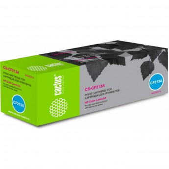 Лазерный картридж CACTUS CS-CF213A (HP 131A) для HP Color LaserJet M251, M251n, M251nw, M276, M276n, M276nw, пурпурный, 1 800 стр. Лазерный картридж CACTUS CS-CF213A (HP 131A) для HP Color LaserJet M251, M251n, M251nw, M276, M276n, M276nw, пурпурный, 1 800 стр.