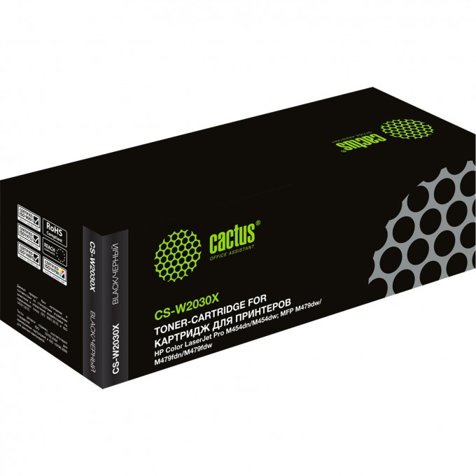Лазерный картридж CACTUS (HP 415X) для HP Color LaserJet M454dn Pro, M454dw Pro, M479dw Pro MFP, M479fdn Pro MFP, M479fdw Pro MFP, M479fnw Pro MFP, черный, увеличенной емкости, 7 500 стр. CS-W2030X Лазерный картридж CACTUS (HP 415X) для HP Color LaserJet M454dn Pro, M454dw Pro, M479dw Pro MFP, M479fdn Pro MFP, M479fdw Pro MFP, M479fnw Pro MFP, черный, увеличенной емкости, 7 500 стр. CS-W2030X