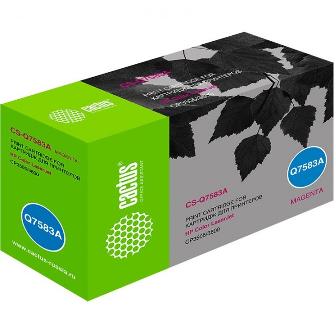 Лазерный картридж CACTUS (HP 503A) для HP Color LaserJet 3800, 3800dn, 3800dtn, 3800n, CP3505, CP3505dn, CP3505n, CP3505x, пурпурный, 6 000 стр. CS-Q7583A