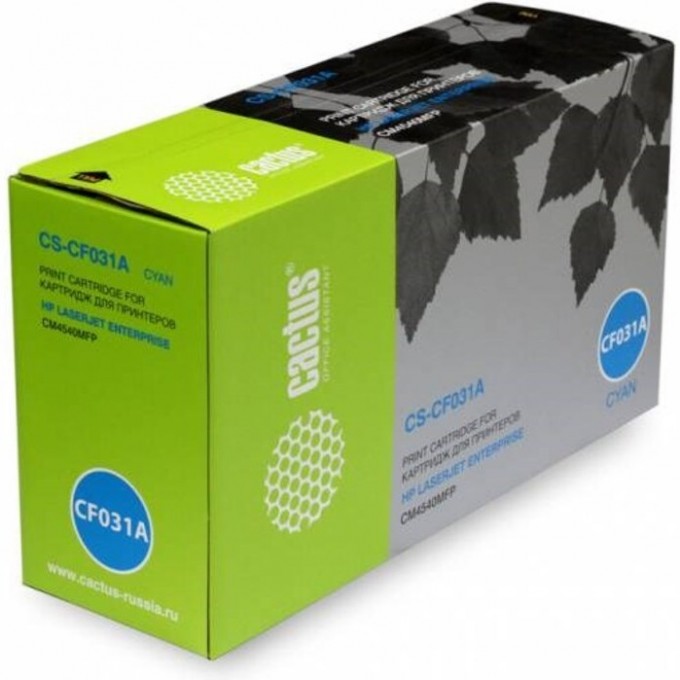 Лазерный картридж CACTUS  (HP 646A) для HP Color LaserJet CM4540 MFP, CM4540f MFP, CM4540fskm MFP, CM4540 MFP Enterprise, голубой, 12 500 стр. CS-CF031A Лазерный картридж CACTUS  (HP 646A) для HP Color LaserJet CM4540 MFP, CM4540f MFP, CM4540fskm MFP, CM4540 MFP Enterprise, голубой, 12 500 стр. CS-CF031A
