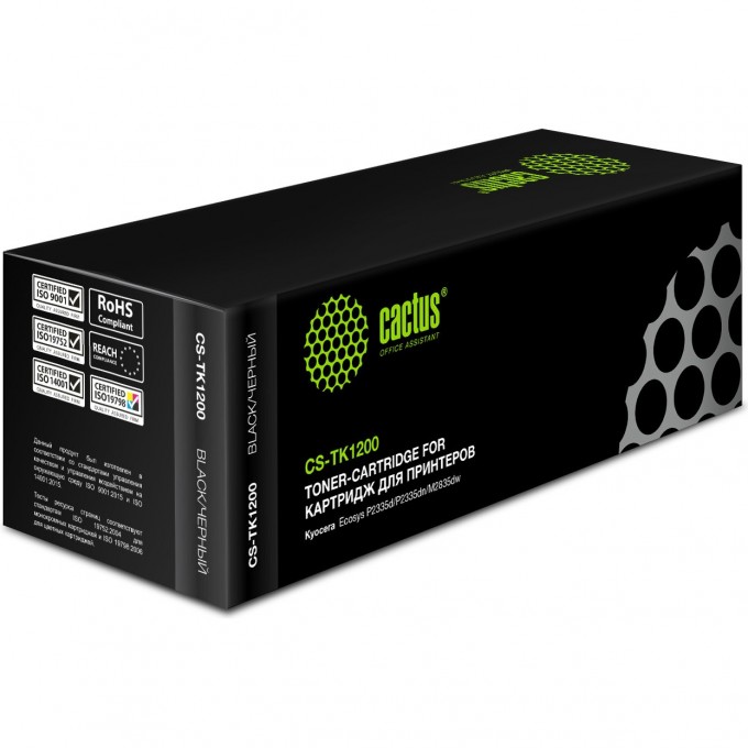 Лазерный картридж CACTUS (TK-1200) для Kyocera Ecosys M2235dn, M2735dn, M2835dw, P2235dw, P2335d, P2335dn, черный, 3 000 стр. CS-TK1200 Лазерный картридж CACTUS (TK-1200) для Kyocera Ecosys M2235dn, M2735dn, M2835dw, P2235dw, P2335d, P2335dn, черный, 3 000 стр. CS-TK1200