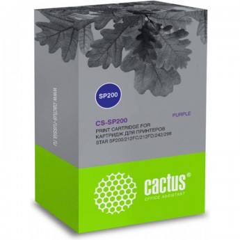 Ленточный картридж CACTUS CS-SP200 для Star SP200, 212FC, 212FD, 242, 298, фиолетовый Ленточный картридж CACTUS CS-SP200 для Star SP200, 212FC, 212FD, 242, 298, фиолетовый