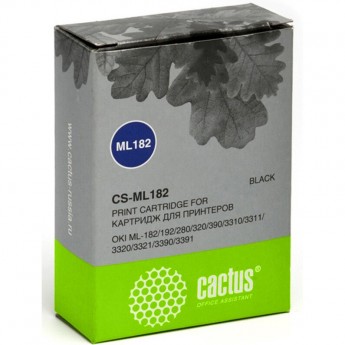 Матричный картридж CACTUS CS-ML182 (01108002) для Oki ML-182, 192, 280, 320, 390, черный Матричный картридж CACTUS CS-ML182 (01108002) для Oki ML-182, 192, 280, 320, 390, черный