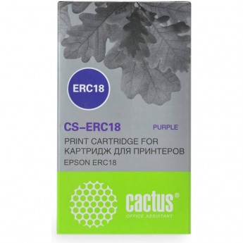 Матричный картридж CACTUS CS-ERC18 для Epson ERC 18, ER4615-R, фиолетовый Матричный картридж CACTUS CS-ERC18 для Epson ERC 18, ER4615-R, фиолетовый