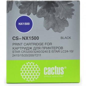 Матричный картридж CACTUS CS-NX1500 для Star NX-1500, 24xx, LC-8211, черный Матричный картридж CACTUS CS-NX1500 для Star NX-1500, 24xx, LC-8211, черный