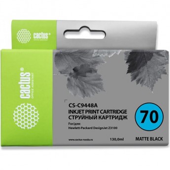 Струйный картридж CACTUS CS-C9448A (HP 70) для HP DesignJet Z2100, Z2100gp, Z3100, Z3100gp, Z3100ps gp, Z3200, Z3200ps, Z5200, Z5400 ePrinter, Z5400ps PostScript, матово-черный, 130 мл Струйный картридж CACTUS CS-C9448A (HP 70) для HP DesignJet Z2100, Z2100gp, Z3100, Z3100gp, Z3100ps gp, Z3200, Z3200ps, Z5200, Z5400 ePrinter, Z5400ps PostScript, матово-черный, 130 мл