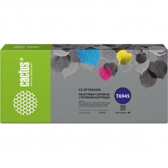 Струйный картридж CACTUS CS-EPT694500 (T6945) для Epson SureColor SC-T3000, T3070, T3200, T5000, 5200, черный матовый, 675 мл Струйный картридж CACTUS CS-EPT694500 (T6945) для Epson SureColor SC-T3000, T3070, T3200, T5000, 5200, черный матовый, 675 мл