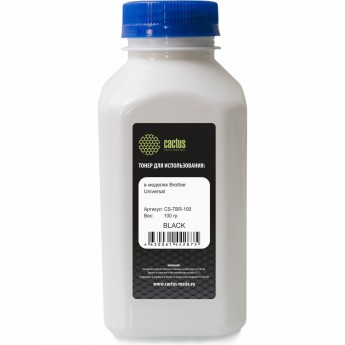 Тонер для принтера CACTUS CS-TBR-100 для принтера Universal toner Brother, черный, флакон 100 гр. Тонер для принтера CACTUS CS-TBR-100 для принтера Universal toner Brother, черный, флакон 100 гр.