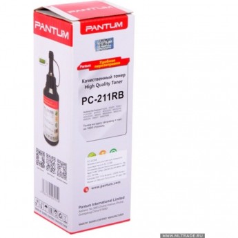 Тонер PANTUM PC-211RB с чипом для принтера Pantum P2200, P2207, P2500, P2507, P2500w, M6500, M6550, M6607, черный, флакон 65 гр. Тонер PANTUM PC-211RB с чипом для принтера Pantum P2200, P2207, P2500, P2507, P2500w, M6500, M6550, M6607, черный, флакон 65 гр.